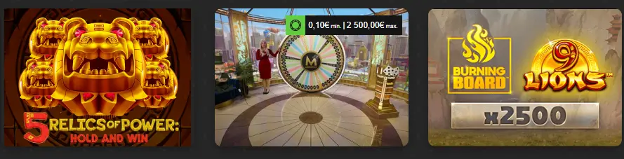 Studios et fournisseurs WINAMAX
